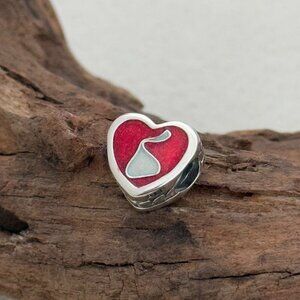 Pandora Hershey's kisses Exclusive Heart Bead S925 Silver Charm